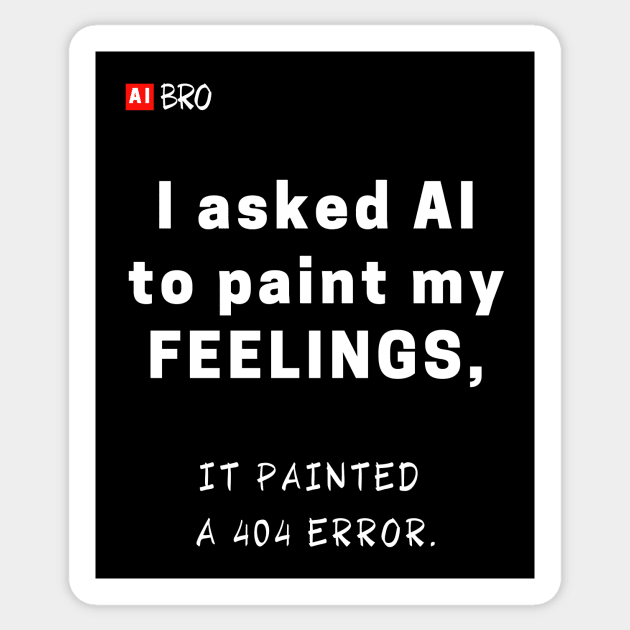 404 error /black Sticker by AI BRO